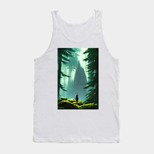 Anime Girl Forest Nature Landscape Tank Top